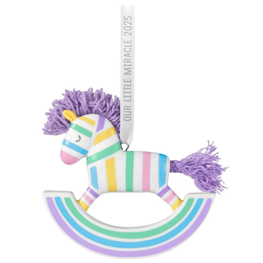 Hallmark Keepsake 2025 Our Little Miracle Zebra Porcelain Christmas Ornament